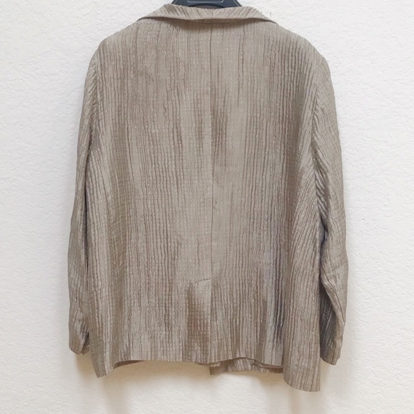 Eileen Fisher Silk Textured Open Front Blazer - Picture 2 of 11
